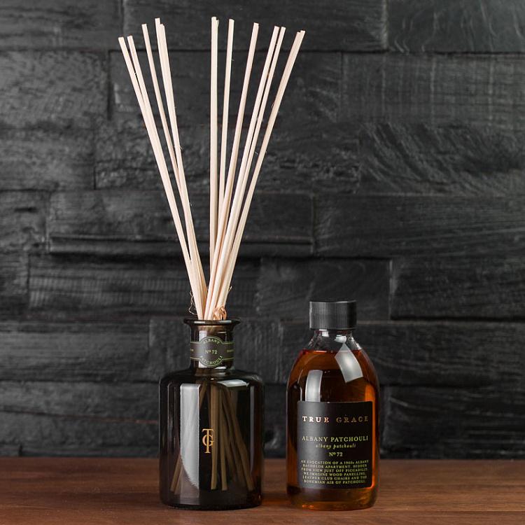 Аромадиффузор набор (палочки, жидкость, бутылочка) Пачули, 250 мл  Small Reed Diffuser Albany Patchouli 250 ml