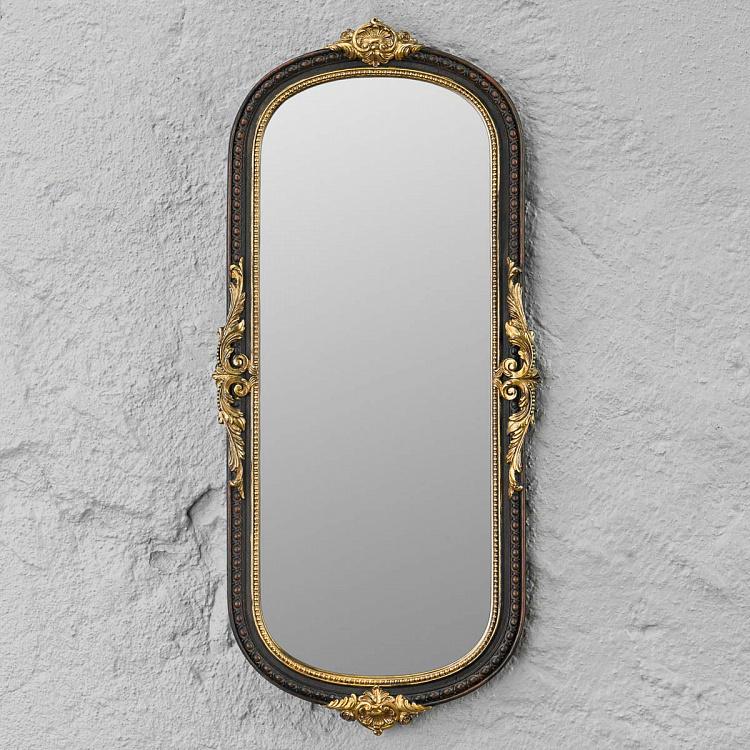 Зеркало чёрно-золотой раме Классика Classica Black And Gold Mirror