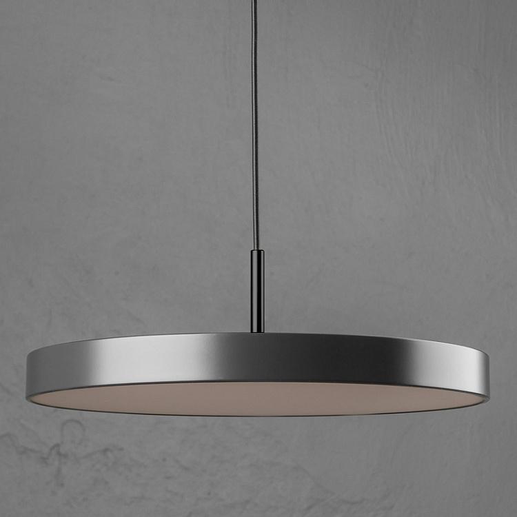 Тёмно-серый подвесной светодиодный светильник Астерия с чёрным фиксатором Asteria Hanging Lamp Medium, Black Retainer