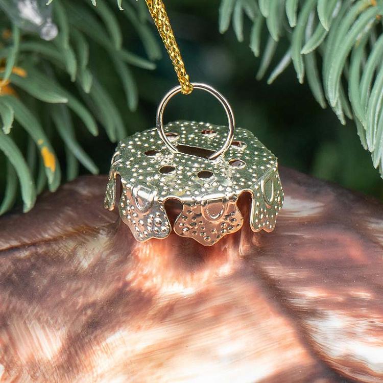 Ёлочная игрушка Стоящая коричневая сова Glass Standing Owl Brown 23 cm