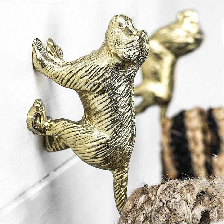 Крючок золотая Обезьяна Coat Rack Monkey Gold