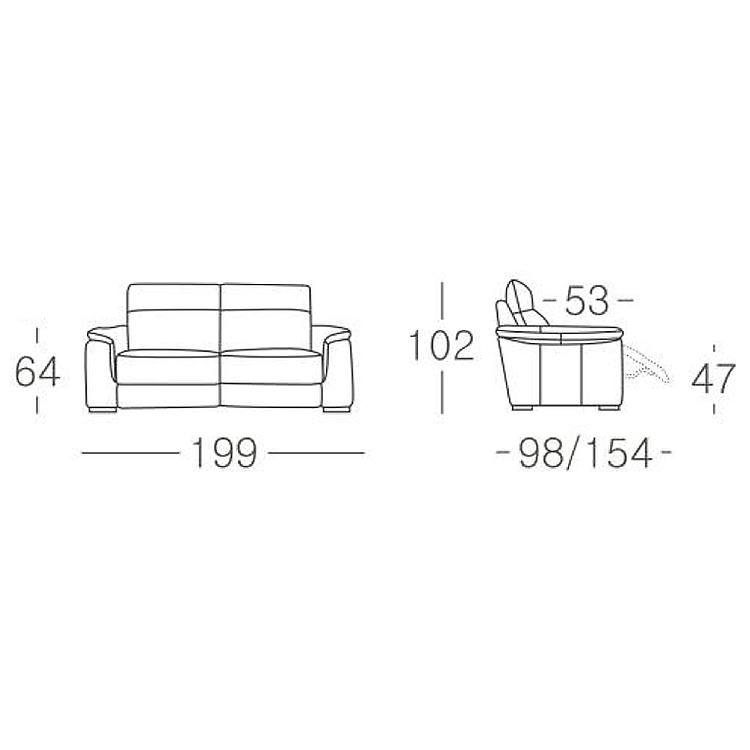 Трёхместный диван электро-реклайнер Сержио Sergio 3 Seater