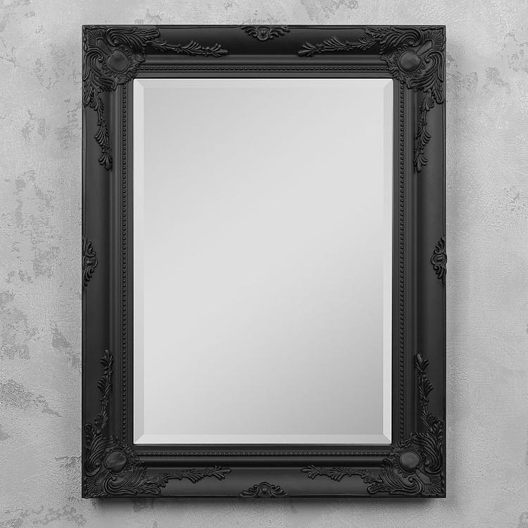 Настенное зеркало в чёрной раме Классический орнамент Classic Ornate Wall Mirror Black