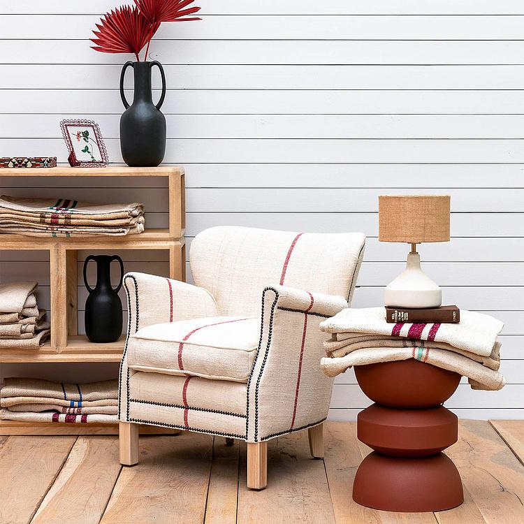 Кресло Тёрнер в обивке из винтажных хлопковых мешков Turner Armchair