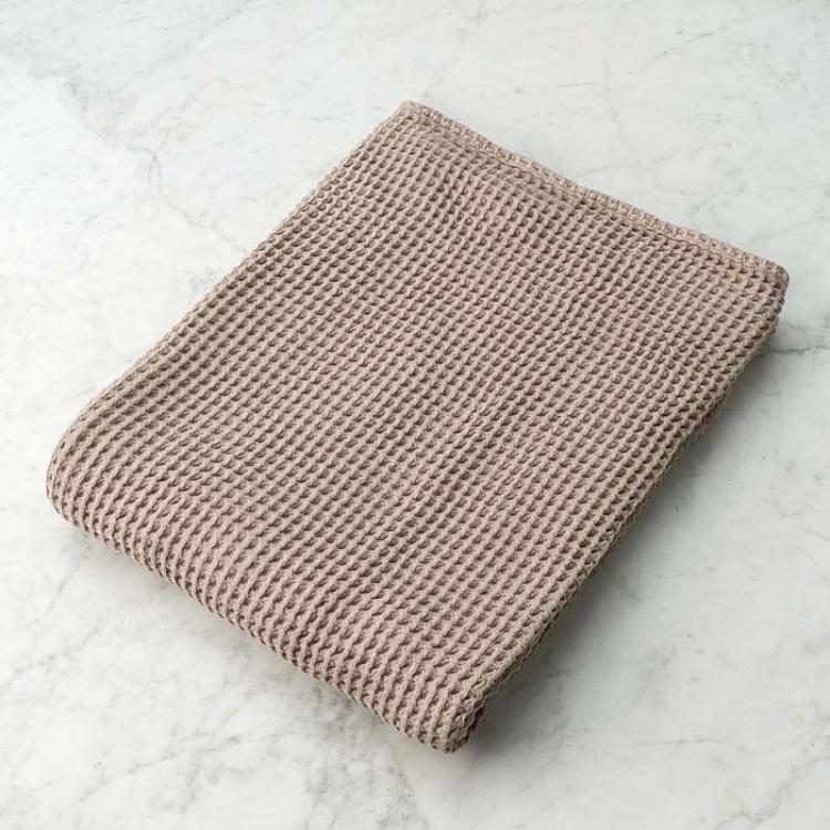 Дымчато-бежевое вафельное банное полотенце Модал 100x180 см Modal Waffle Body Towel Warm Grey 100x180 cm