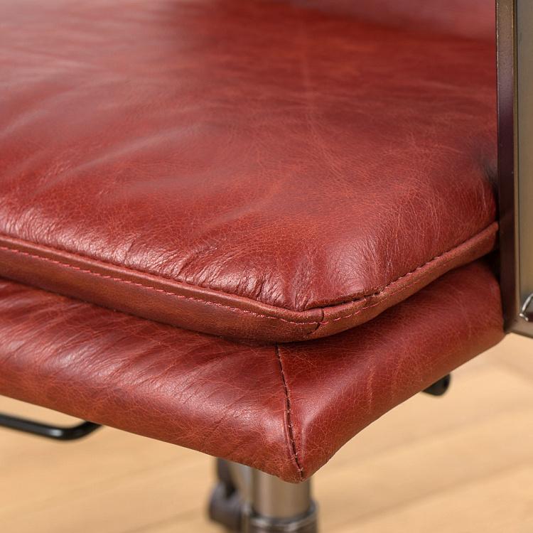 Рабочее кресло Неаполь, чёрные подлокотники Ufficio Napoli Armchair, Black Wood D