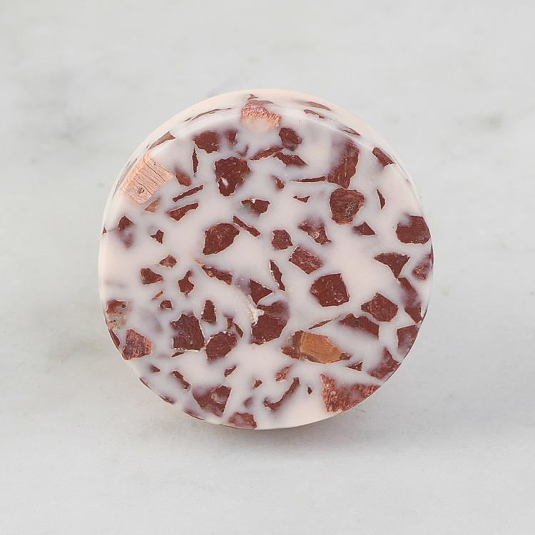 Мебельная ручка Терраццо розового цвета Colourful Terrazzo Knob Pink