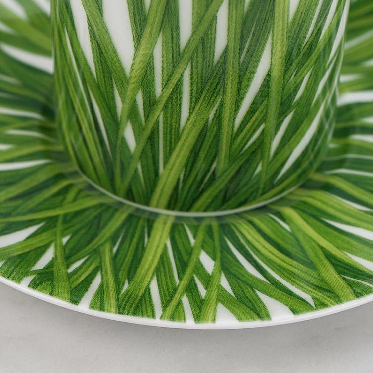 Кофейная пара Зелёная жизнь Life In Green Coffee Cup And Saucer