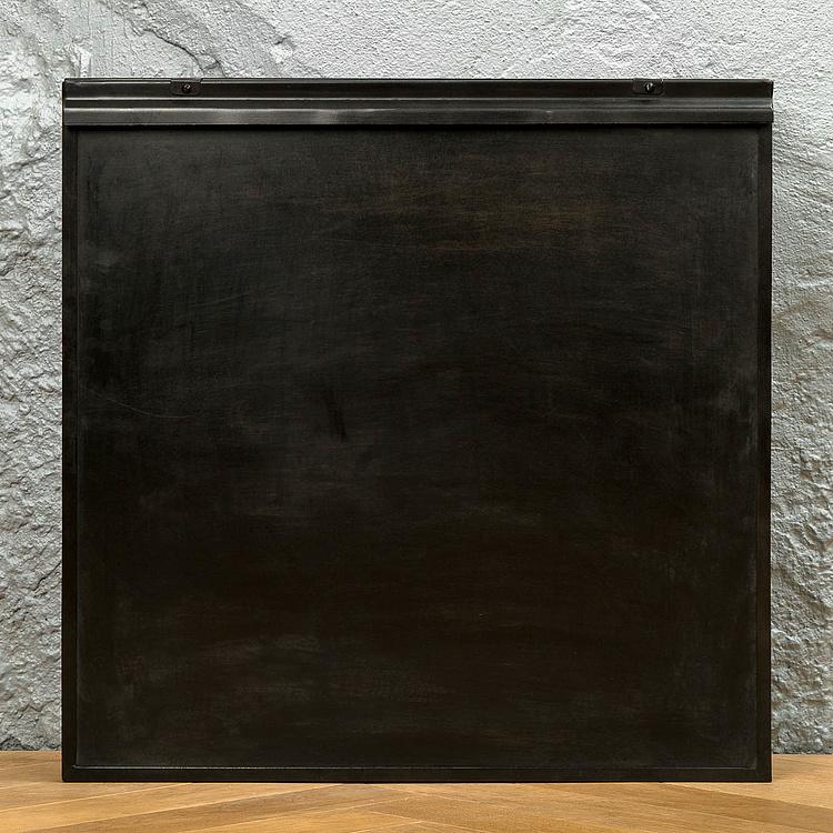 Квадратное железное зеркало с полкой Square Mirror With Shelf