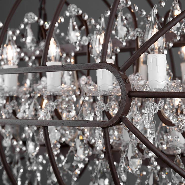 Прямоугольная Хрустальная люстра с гироскопом, S Gyro Crystal Rectangular Pendant Small