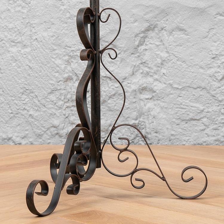 Металлический подсвечник-фонарь Metall Lantern With Glass Votive Dark Brown