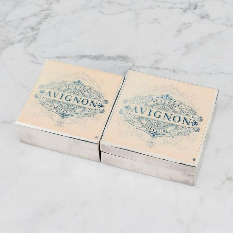 Набор из двух квадратных коробок Авиньон Set Of 2 Square Boxes Avignon
