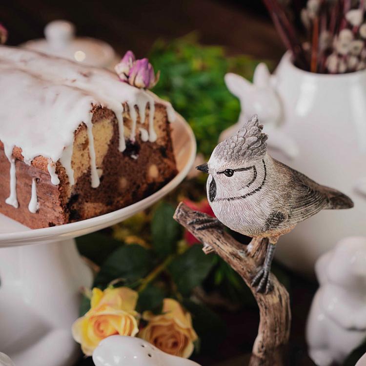 Статуэтка Хохлатая синица на ветке Crested Tit On Branch