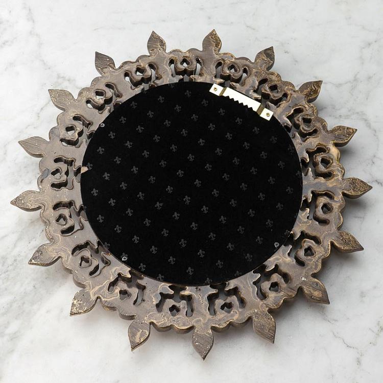 Выпуклое зеркало в раме цвета винтажного золота Convex Mirror Antique Gold