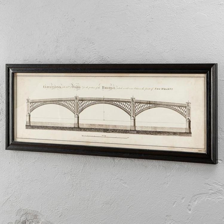 Картина-принт Телфордский мост со светлым фоном, S Architectural Telford Bridge Natural Small