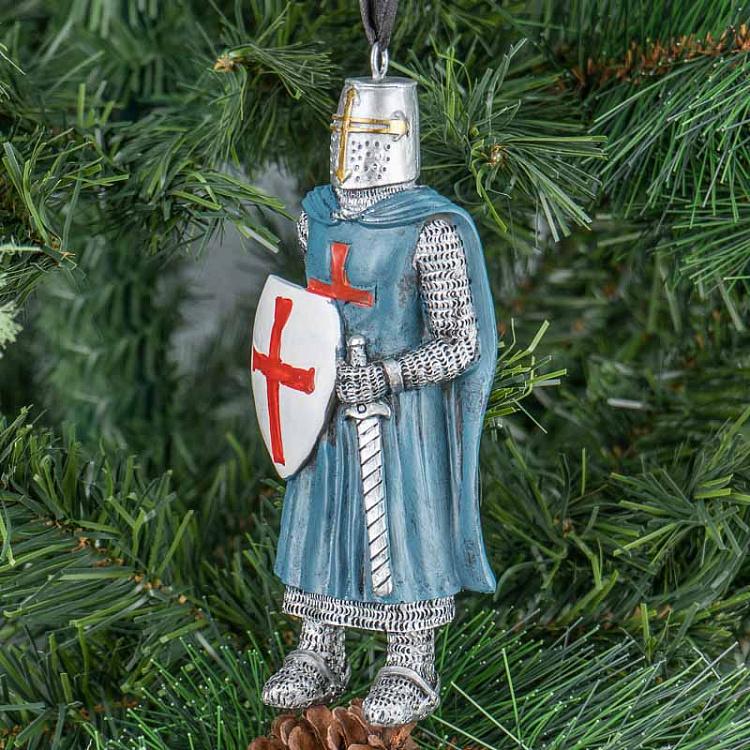 Ёлочная игрушка Рыцарь в синем Knight In Blue 14 cm