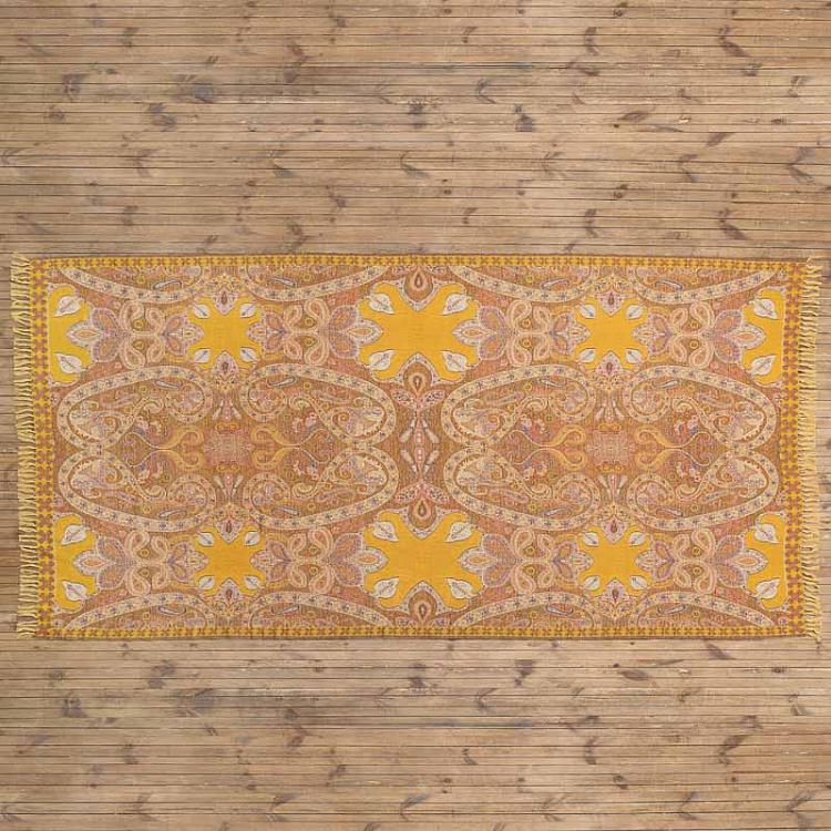 Двустороннее покрывало Варанаси, жаккард и варёная шерсть, 150x310 см Pure Wool Jacquard Throw Varanasi 150x310 cm