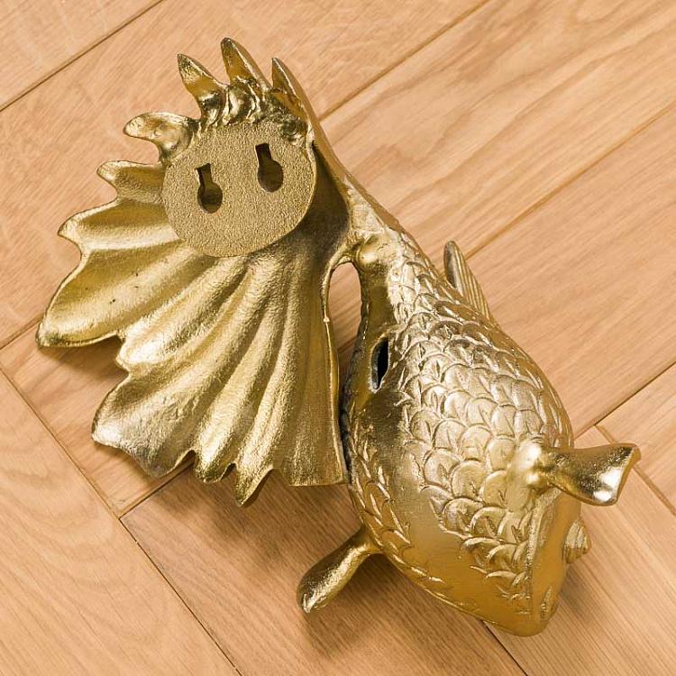 Настенное украшение Золотая рыбка с хвостом налево Wall Gold Fish Tail Left