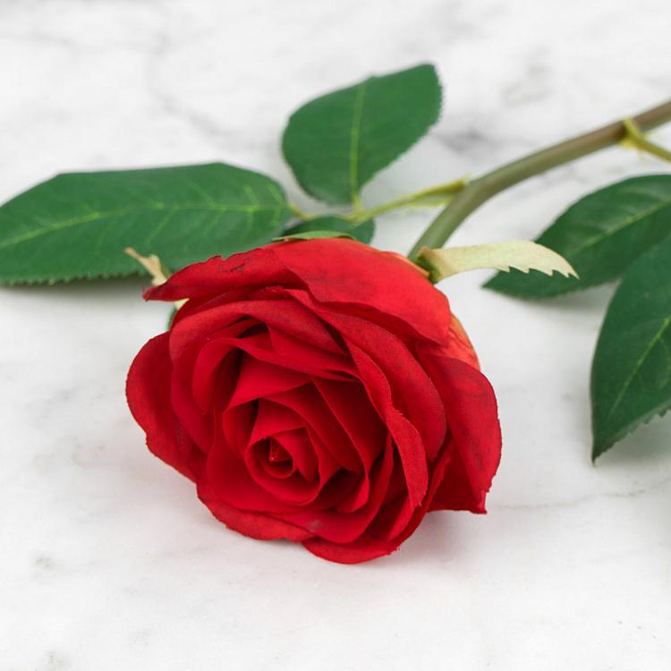 Искусственная роза Флорибунда рубиново-красная Floribunda Rose Ruby Red 34 cm