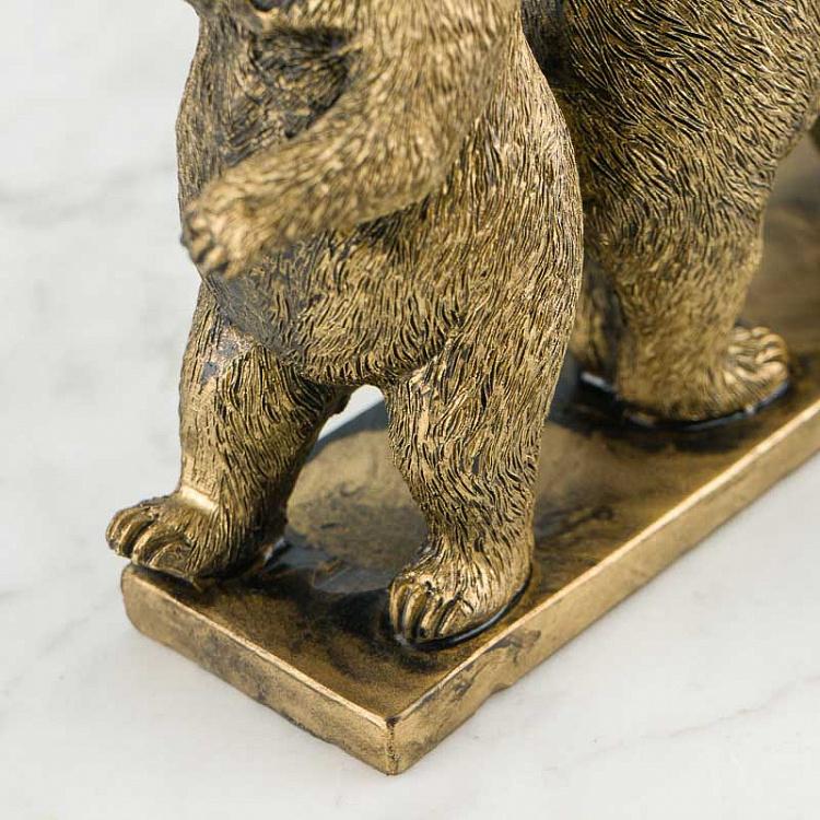 Статуэтка Медвежий квинтет Row Of 5 Bears Antique Gold
