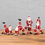Набор из 4-х новогодних фигурок Set Of 4 Yoga Santas Red 12,5 cm