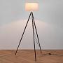 Винтажный торшер Vintage Telescopic Floor Lamp With Shade Beige Linen