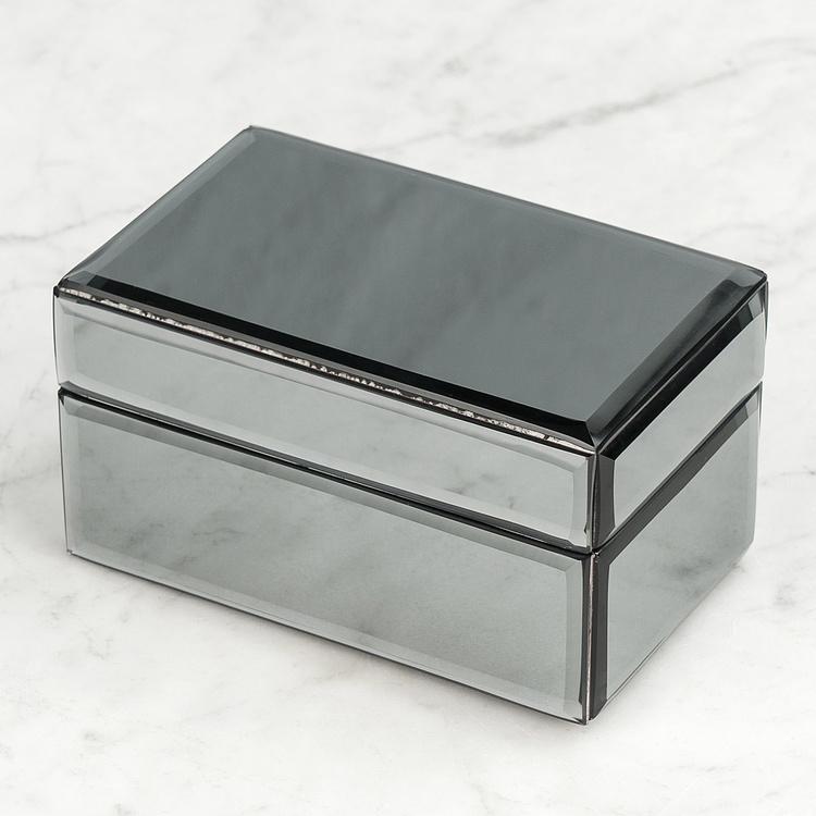Шкатулка из дымчатого зеркала Mirrored Box Smoked Glass