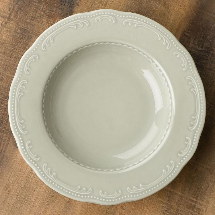 Серо-зелёная суповая тарелка Старая Вена Vecchio Vienna Soup Plate Sage Green
