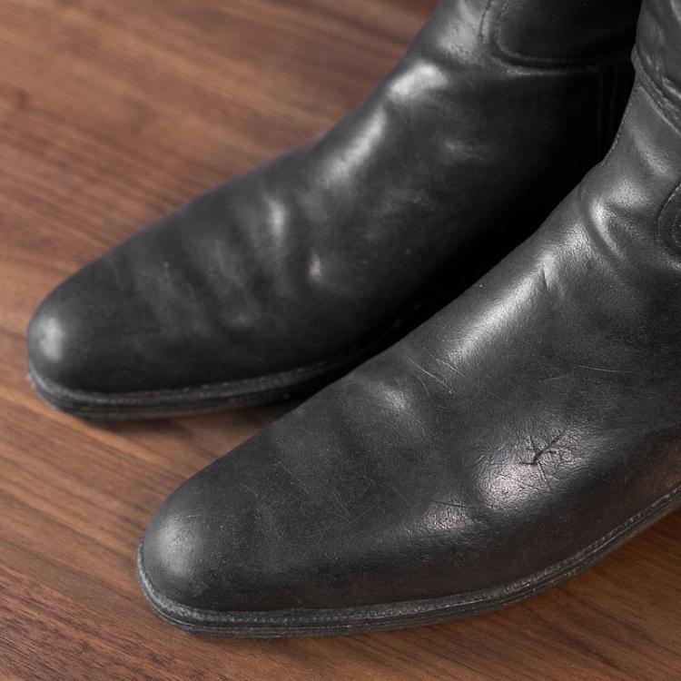 Винтажные сапоги для верховой езды 4 Vintage Black Riding Boots With Shoe Lasts 4