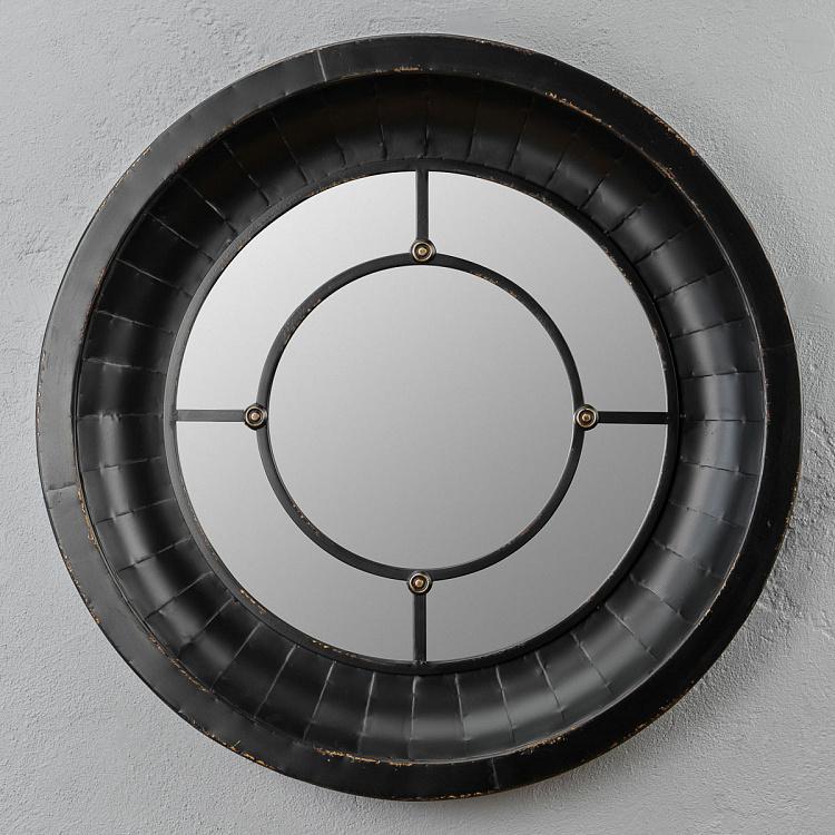 Круглое зеркало в металлической раме Одио Odio Round Metal Mirror