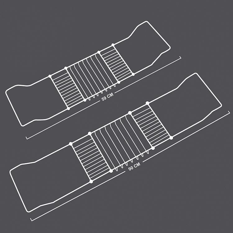 Раздвижная решётка для ванны цвета хром Bath Grate