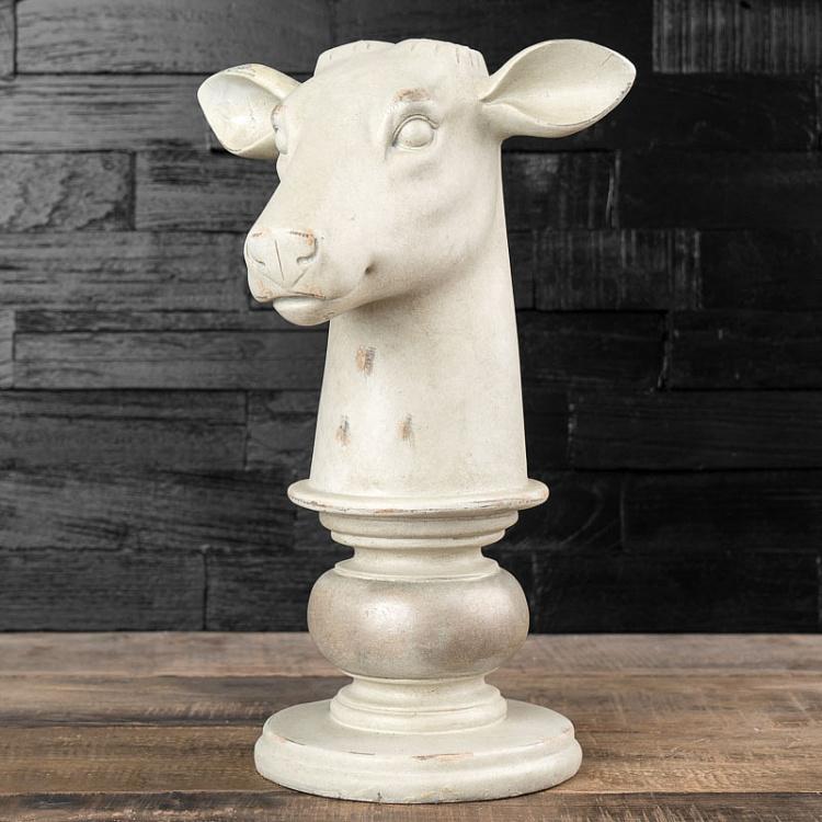 Статуэтка Белый олень White Deer Head On Stand