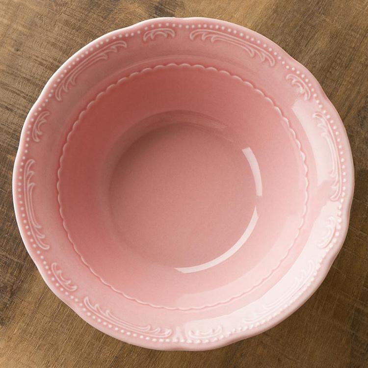 Пудрово-розовая салатница Старая Вена, S Vecchio Vienna Salad Bowl Small Powder Pink