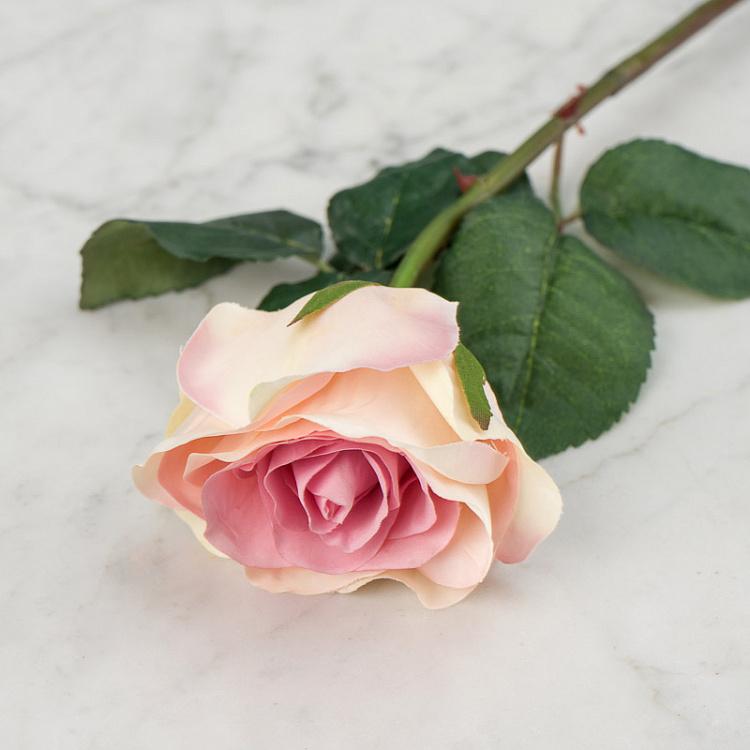 Искусственная роза Верди нежно-сиреневая с кремовым Verdi Rose Pale Lilac With Cream 58 cm