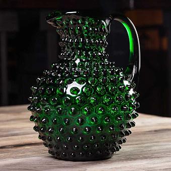 Pitcher Hobnail Green Large