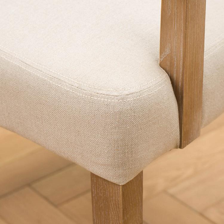 Стул Мами с подлокотниками, песочные ножки Mami Dining Chair With Arms, Oak Sandwashed