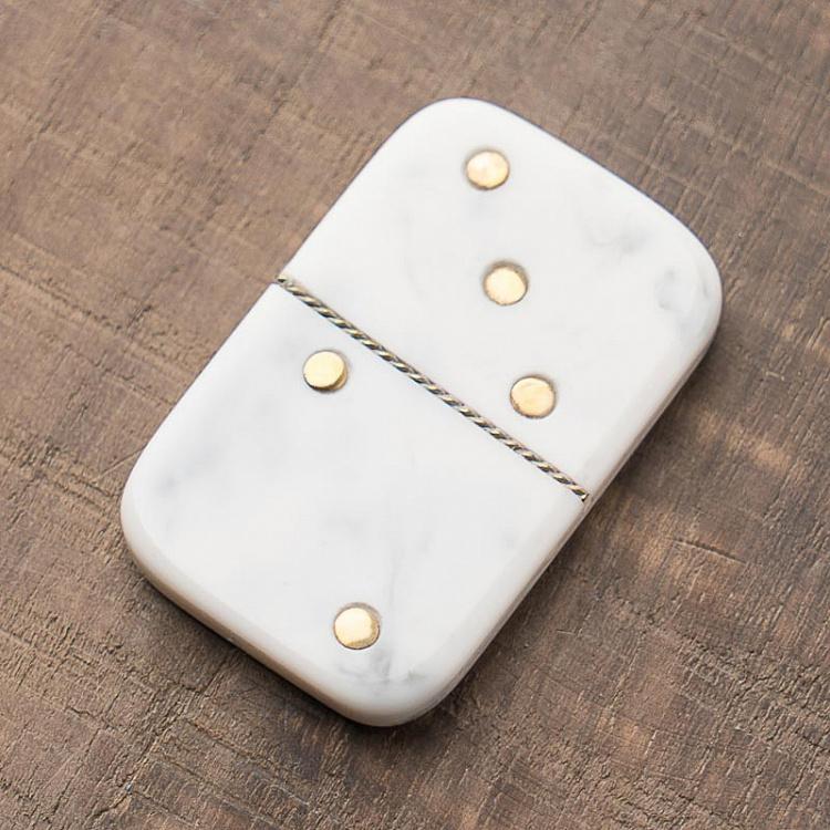 Настольная игра Домино с латунными вставками Domino Game With Brass Details