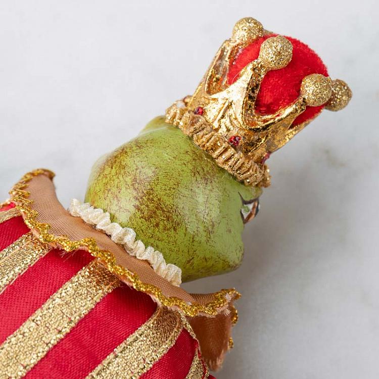 Набор из двух новогодних фигурок Принцы-Лягушки Set Of 2 Beanbag Frog Princes Green 20 cm