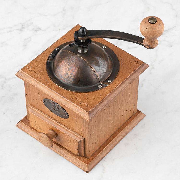 Мельница для кофе Антик, состаренное дерево Antique Coffee Mill Aged Wood