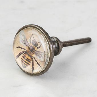 Мебельная ручка Vintage Bee Metal Glass Knob
