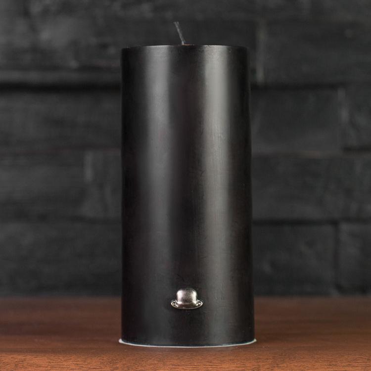 Аромасвеча ручной работы с запахом кожи в коробке, S Pillar Candle With Box Leather Scent Small