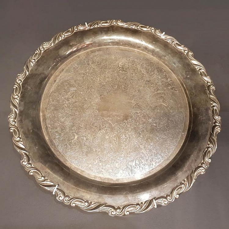 Винтажный серебряный поднос 13 Vintage Old Silver Plate 13