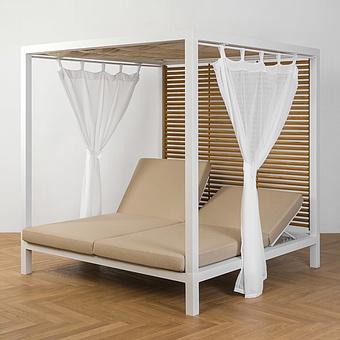 Gazebo White Casa, Golden Teak
