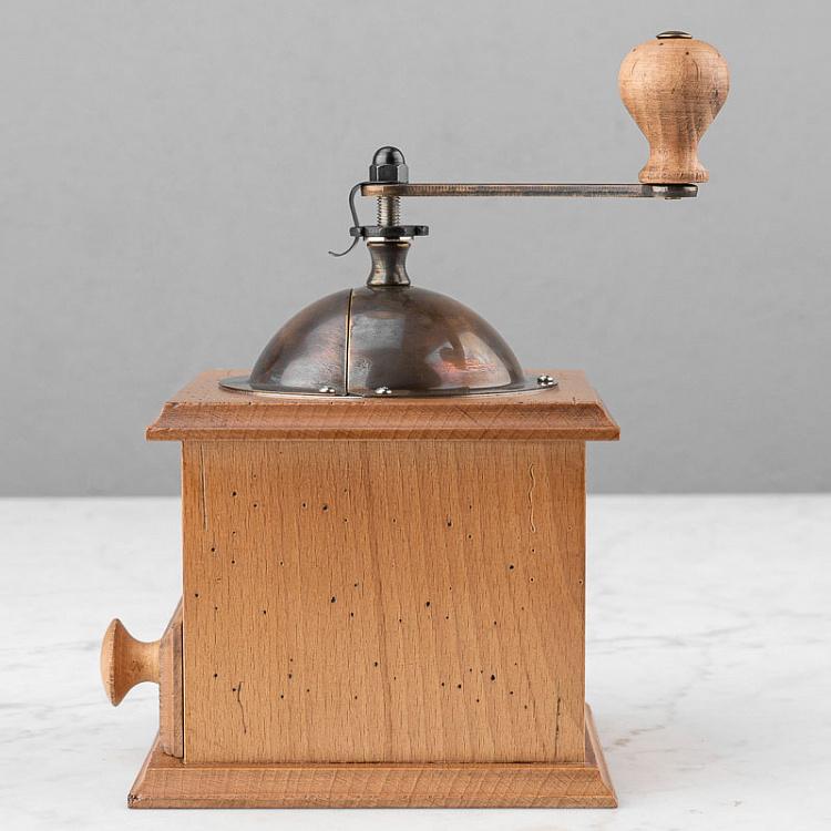 Мельница для кофе Антик, состаренное дерево Antique Coffee Mill Aged Wood