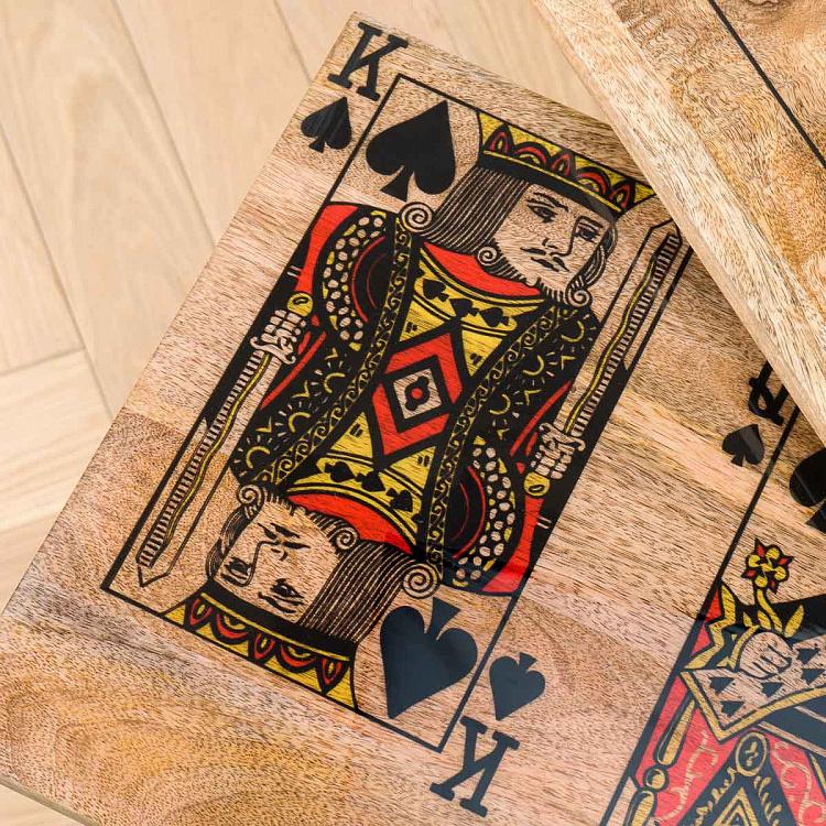 Комплект из двух столиков Карты Set Of 2 Card Game Nesting Tables