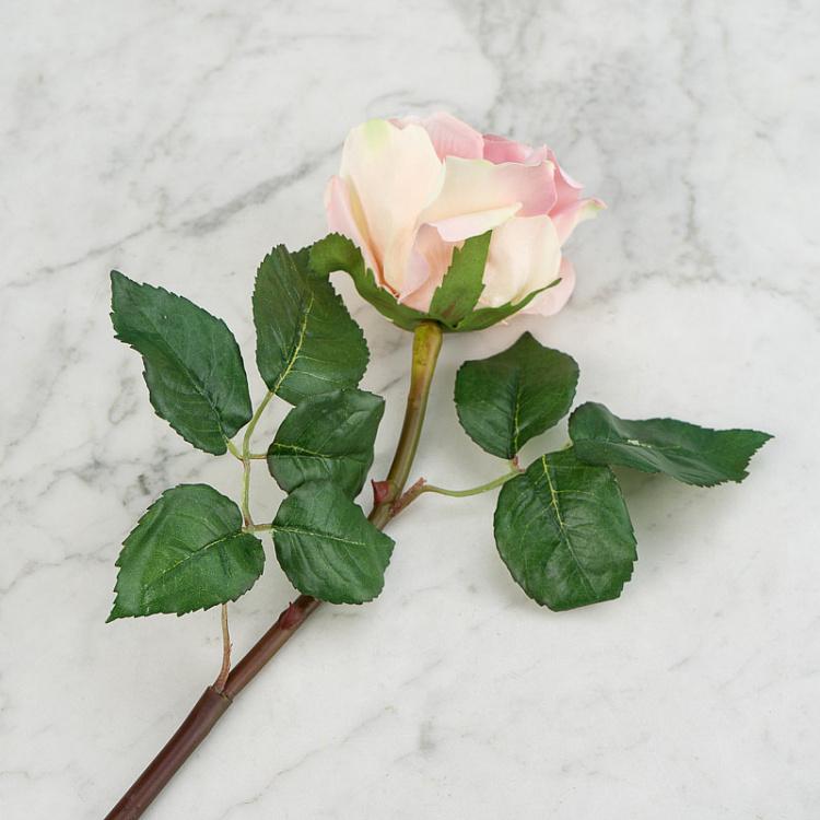 Искусственная роза Джулия нежно-розовая с кремовым Julia Rose Pale Pink With Cream 53 cm