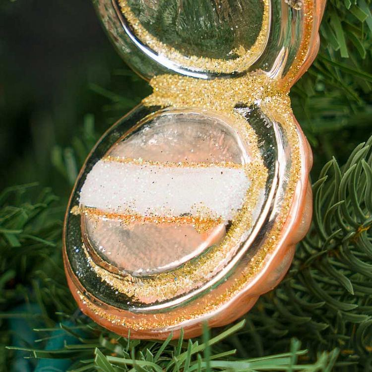 Ёлочная игрушка Пудреница Glass Hanger Beauty Powder 10 cm