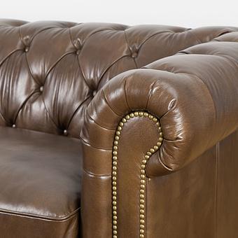 Трёхместный диван Regent 3 Seater RM натуральная кожа Antique Master