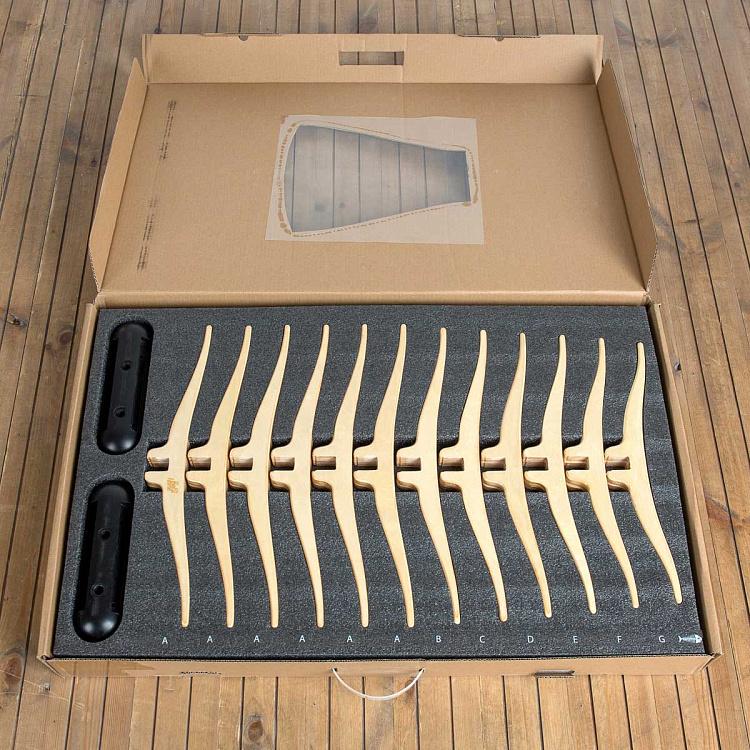 Бежевый стул Скелетон Skeleton Chair Natural/Black