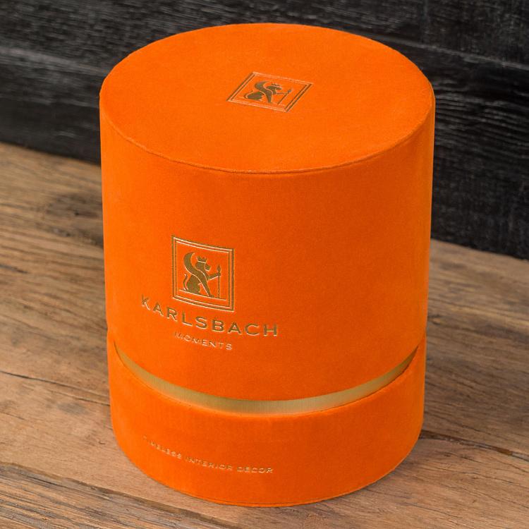 Аромасвеча в розовом фасетном стакане Кактус, S Aroma Candle In Pink Faceted Glass Cactus Small